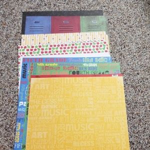 School themed scrapbook paper